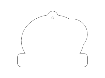 Car air freshener mixed shape customized, dimensions: H: 80.0mm, L: 64.187mm.