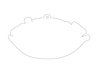 Car air freshener company logo shape customized, dimensions: H: 100.117mm, L: 54.975mm.