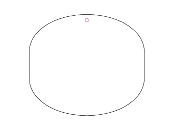 Car air freshener round shape customized, dimensions: H: 79.875mm, L: 69.983mm.