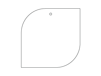 Car air freshener square shape customized, dimensions H: 69.76mm, L: 69.745mm.
