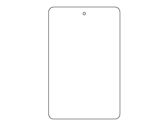 Car air freshener rectangular shape customized, dimensions: H: 70.0mm, L: 110.0mm.