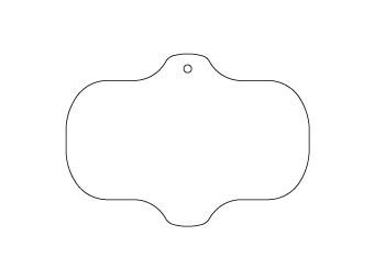 Car air freshener company logo shape customized, dimensions: H: 78.0mm, L: 55.452mm.